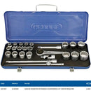 JOGO SOQUETES ESTRIADOS 1/2 10-32MM 25 PECAS GEDORE D19KMU