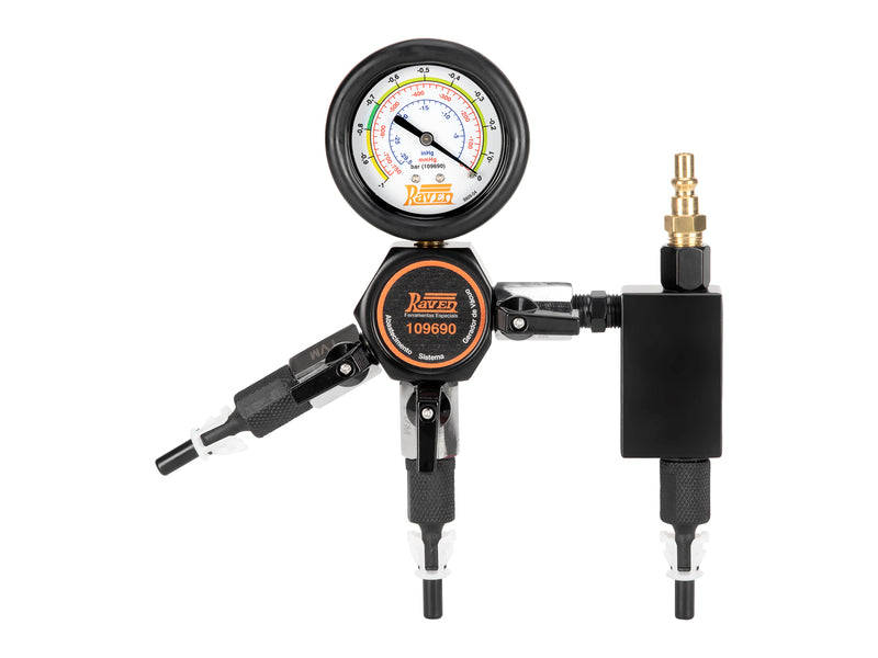 EQUIPAMENTO TESTE ESTANQUEIDADE VACUO SISTEMA ARREFECIMENTO MOTORES OTTO/DIESEL RAVEN