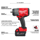 CHAVE IMPACTO 1/2 M18 FUEL 2967-259 MILWAUKEE 2 BATERIAS