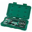 JOGO SOQUETES SEXTAVADOS SATA 1/4" 3.5-14MM 36 PEÇAS