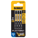 BITS PH2 FLEXTORQ 1/4 POL 3 PEÇAS DEWALT DWAF2PH2IR3