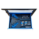 CARRINHO METALICO AZUL 7 GAVETAS 153 FERRAMENTAS KINGTONY