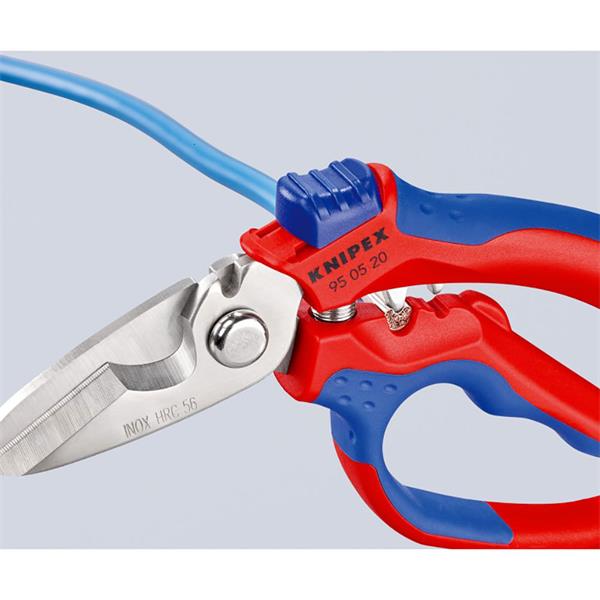 TESOURA ANGULAR ELETRICISTA CURVA 160MM KNIPEX 95 05 20 SB