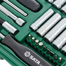 JOGO SOQUETES SEXTAVADOS SATA 1/4" 3.5-14MM 36 PEÇAS