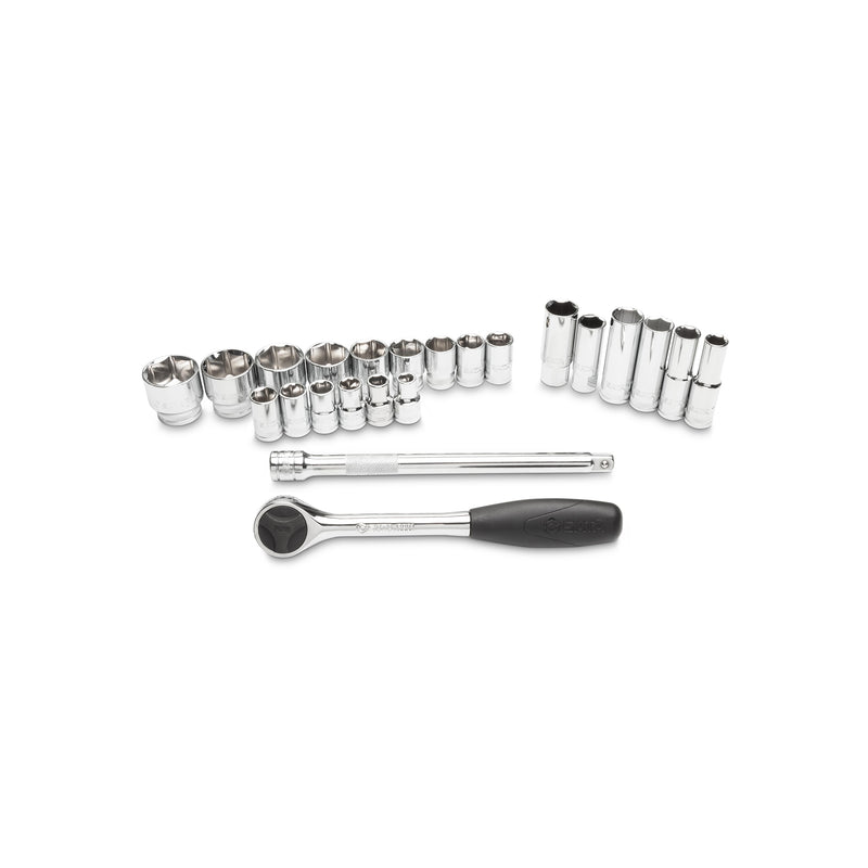 JOGO SOQUETE SEXTAVADO 1/2 10-34MM 23 PEÇAS SATA ST09526