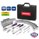 MALETA JOGO FERRAMENTAS COMPLETA WORKPRO 108 PECAS