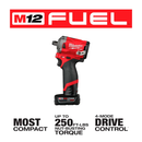 CHAVE IMPACTO MILWAUKEE M12 FUEL 1/2" 2555 (C/ 1 BATERIA, CARREGADOR E BOLSA))