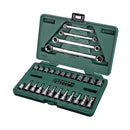 JOGO SOQUETE TORX 1/4 3/8 CHAVES E-TORX 35 PEÇAS SATA ST09010SJ