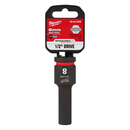 SOQUETE IMPACTO ENCAIXE 1/2 POL 08MM X 78MM MILWAUKEE