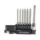 JOGO BITS TORX T10-T40 CHAVE APERTO 07 PEÇAS KINGTONY 2128PR