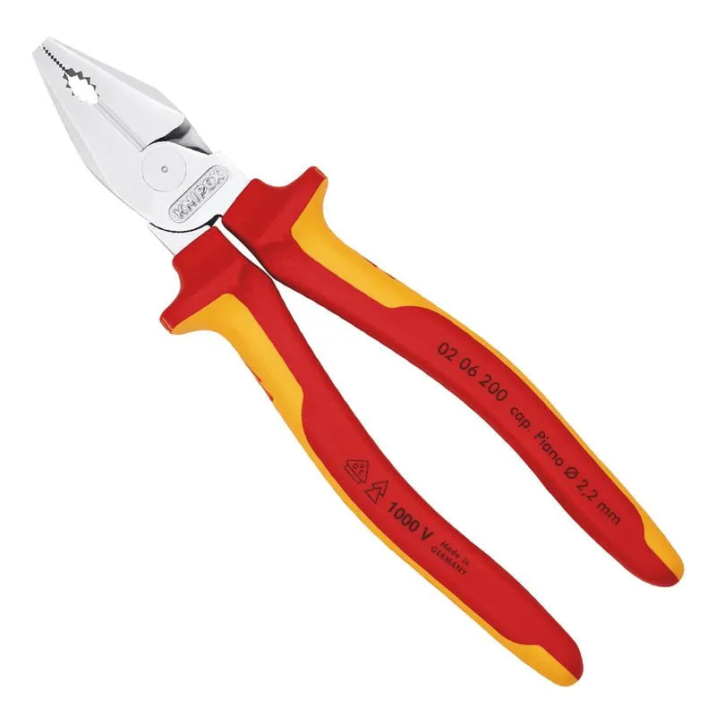 ALICATE UNIVERSAL VDE ISOLADO 1000V 8 POL KNIPEX 02 06 200