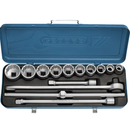 JOGO SOQUETES ESTRIADOS 7/8-2 POL ENCAIXE 3/4" 14 PECAS GEDORE