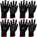 LUVAS SEGURANÇA PU PRETA WK29 POLIESTER G 9 POL WORKER 06 PARES