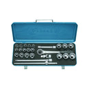 JOGO SOQUETES ESTRIADOS 1/4 A 1.1/4 POL 25 PEÇAS GEDORE