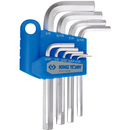 JOGO CHAVE ALLEN CURTA 3/8-1/16 POL 9 PEÇAS KINGTONY