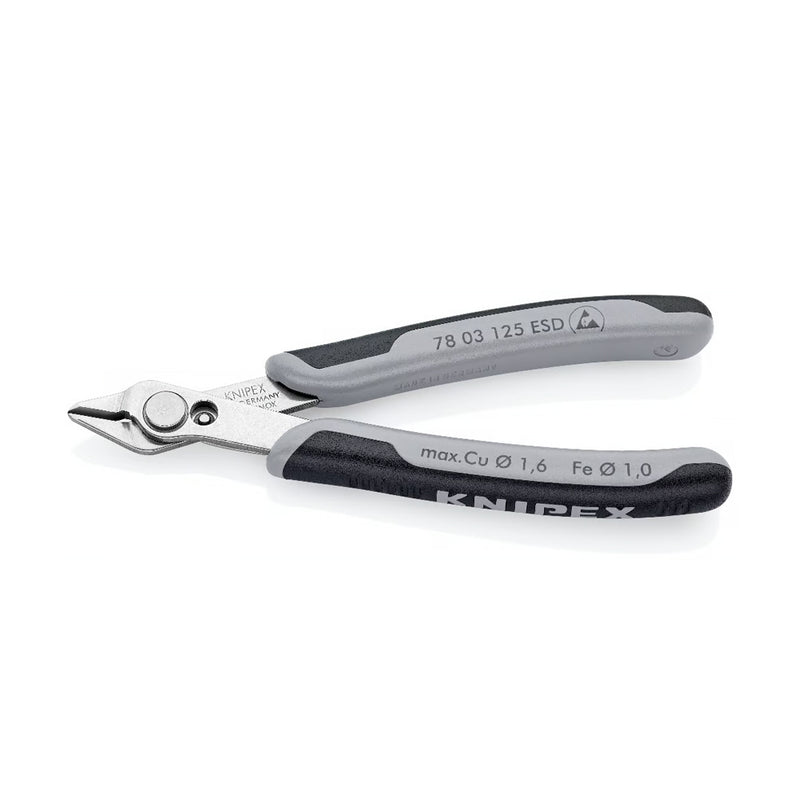 ALICATE CORTE 5 POL ESD PRECISAO ELETRONICA KNIPEX 78 03 125 ESD