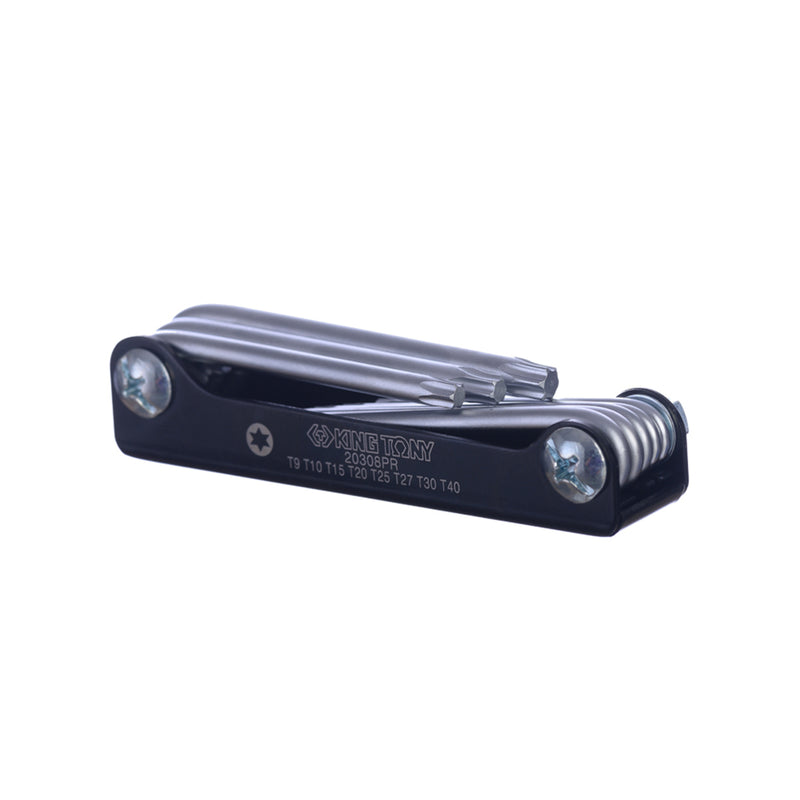 JOGO CHAVE TORX TIPO CANIVETE T9-T40 08 PEÇAS KINGTONY