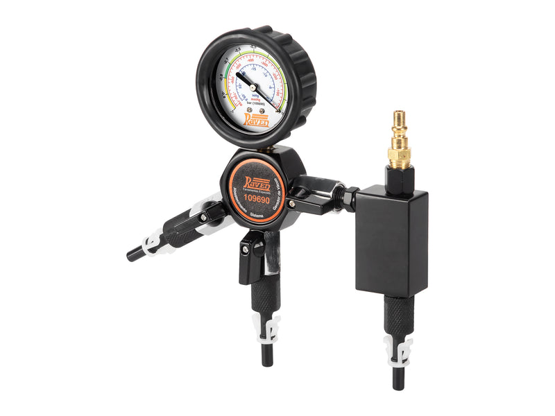 EQUIPAMENTO TESTE ESTANQUEIDADE VACUO SISTEMA ARREFECIMENTO MOTORES OTTO/DIESEL RAVEN