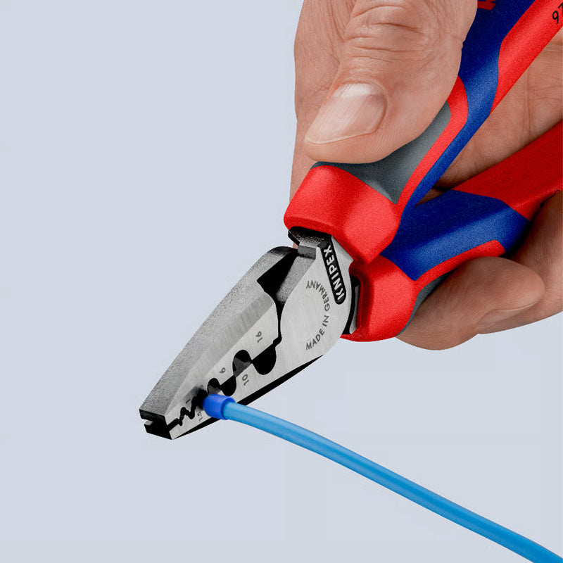 ALICATE PRENSA TERMINAL 0,25-16MM PONTA OCA KNIPEX 97 72 180