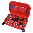 JOGO SOQUETES SEXTAVADO 1/4 45 PEÇAS 4-14MM MAYLE 110045