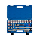 JOGO SOQUETES ESTRIADOS 5/16-1-1/4 POL 24 PECAS ENCAIXE 1/2 KINGTONY