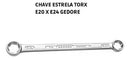 CHAVE ESTRELA TORX GTX PLANA E20 X E24 GEDORE