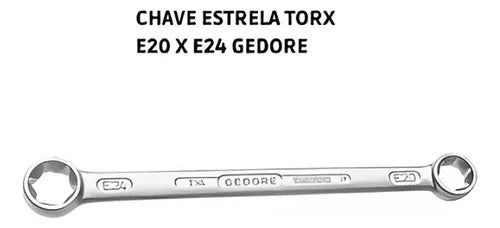 CHAVE ESTRELA TORX GTX PLANA E20 X E24 GEDORE