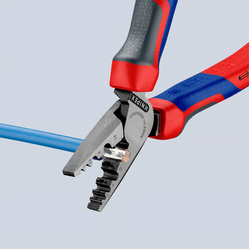 ALICATE PRENSA TERMINAL 0,25-16MM PONTA OCA KNIPEX 97 72 180