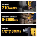 FURADEIRA IMPACTO ELETRICA 1/2 13MM 220V 710W DEWALT DWD502B2
