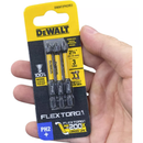 BITS PH2 FLEXTORQ 1/4 POL 3 PEÇAS DEWALT DWAF2PH2IR3