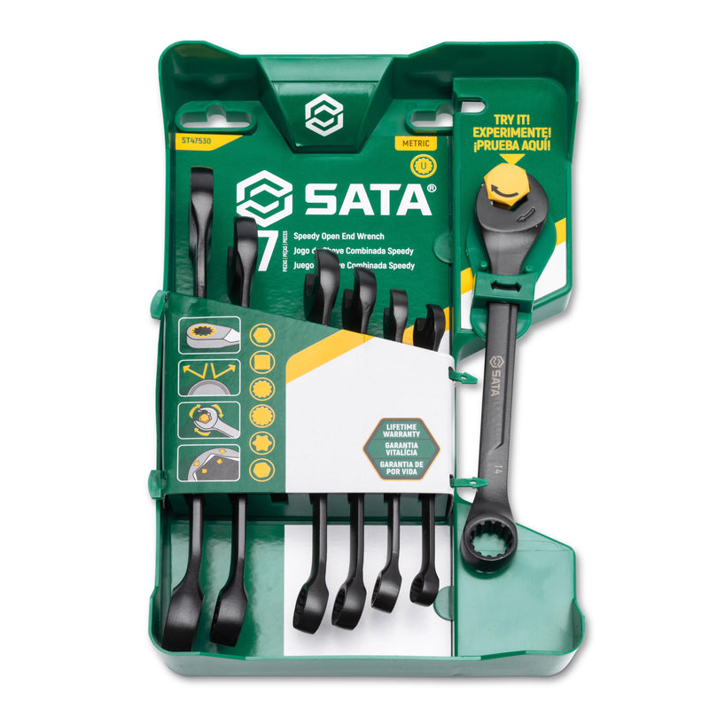 JOGO CHAVES COMBINADA SPEEDY X6 08-17MM 7 PEÇAS SATA
