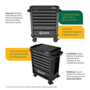 CARRO OFICINA FERRAMENTAS 7 GAVETAS PRETO SATA