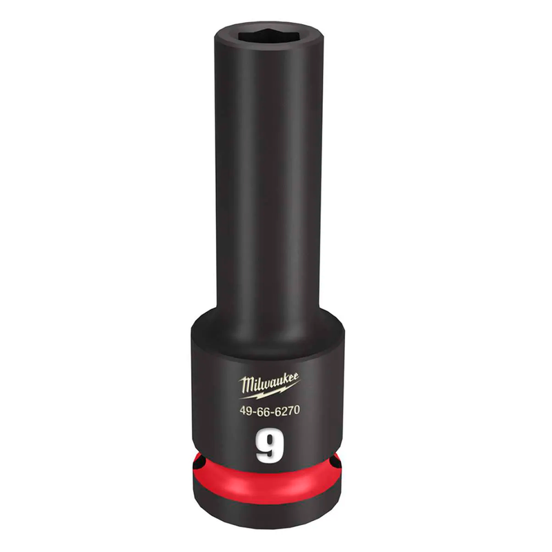 SOQUETE IMPACTO ENCAIXE 1/2 POL 09MM X 78MM MILWAUKEE