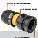 ADAPTADOR IMPACTO SOQUETE 1/2 X BITS 1/4 POL DEWALT