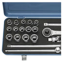 JOGO SOQUETES ESTRIADOS 1/2 10-32MM 25 PECAS GEDORE D19KMU