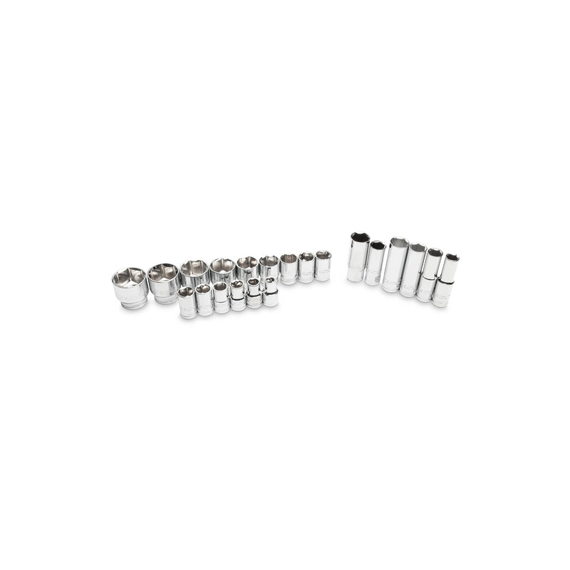 JOGO SOQUETE SEXTAVADO 1/2 10-34MM 23 PEÇAS SATA ST09526