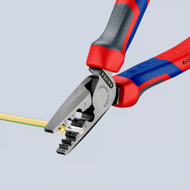 ALICATE PRENSA TERMINAL 0,25-16MM PONTA OCA KNIPEX 97 72 180
