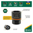 JOGO SOQUETE EXTRATOR BOLTBITER 10-19MM 3/8 5 PEÇAS SATA