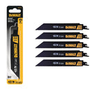 LAMINA SERRA SABRE 6 POL CORTE METAL 5 PEÇAS DEWALT DWA4186