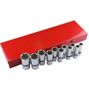 JOGO SOQUETES SEXTAVADO LONGO 10-32MM 1/2 15 PEÇAS KINGTONY