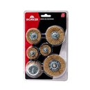 JOGO DE ESCOVAS 6 PEÇAS WORKER