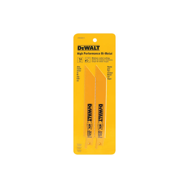 LAMINA SERRA SABRE 6 POL 14DPP 2 PEÇAS DEWALT DW4808
