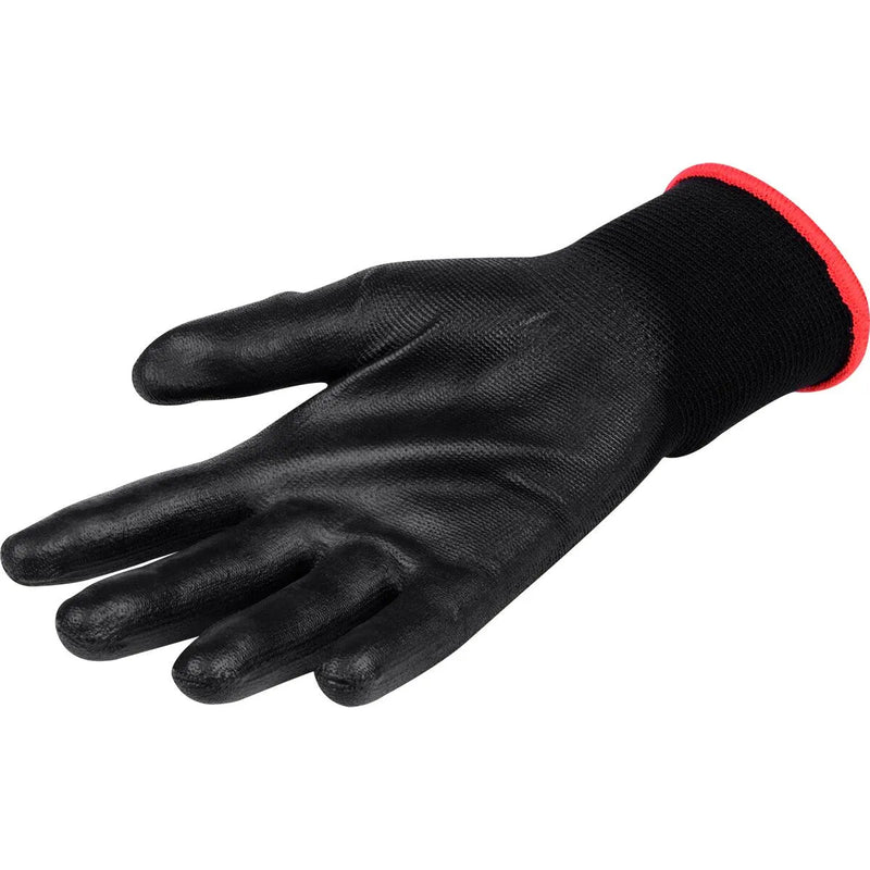 LUVAS SEGURANÇA PU PRETA WK29 POLIESTER G 9 POL WORKER 06 PARES