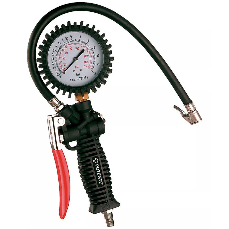 CALIBRADOR MANUAL INFLADOR AUTOMOTIVO PNEUS MANOMETRO POTENTE