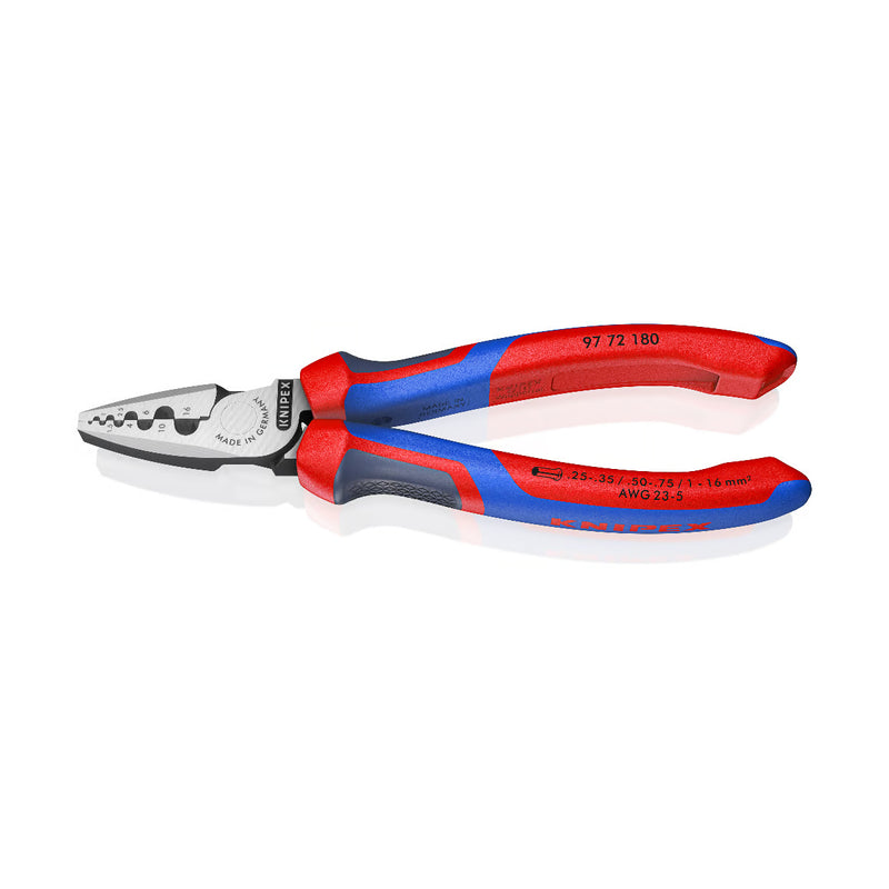 ALICATE PRENSA TERMINAL 0,25-16MM PONTA OCA KNIPEX 97 72 180