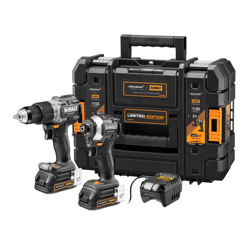 PARAFUSADEIRA FURADEIRA IMPACTO 1/2 MALETA 2 BATERIAS DEWALT MCLAREN