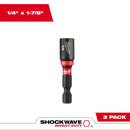 ADAPTADOR MAGNÉTICO 1/4" X 50MM X 1/4" C/03 PEÇAS G MILWAUKEE