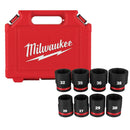 JOGO SOQUETE IMPACTO 3/4 CURTO 26-36MM 08 PEÇAS MILWAUKEE 49-66-7019