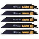 LAMINA SERRA SABRE 6 POL CORTE METAL 5 PEÇAS DEWALT DWA4186