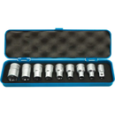 JOGO SOQUETES TORX FEMEA E10-E24 1/2" 9 PEÇAS GEDORE